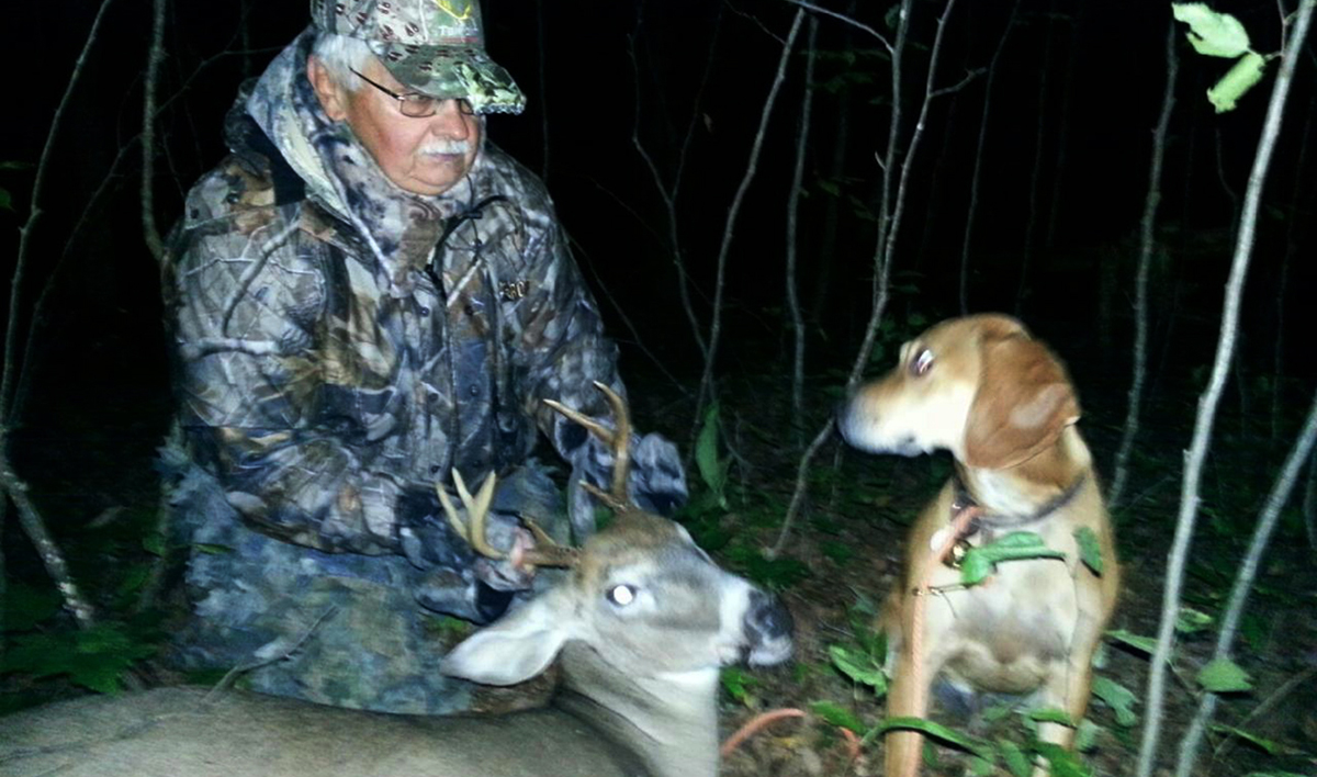 Stan TC Deer Dog Tracker tracking a deer in Wexford County