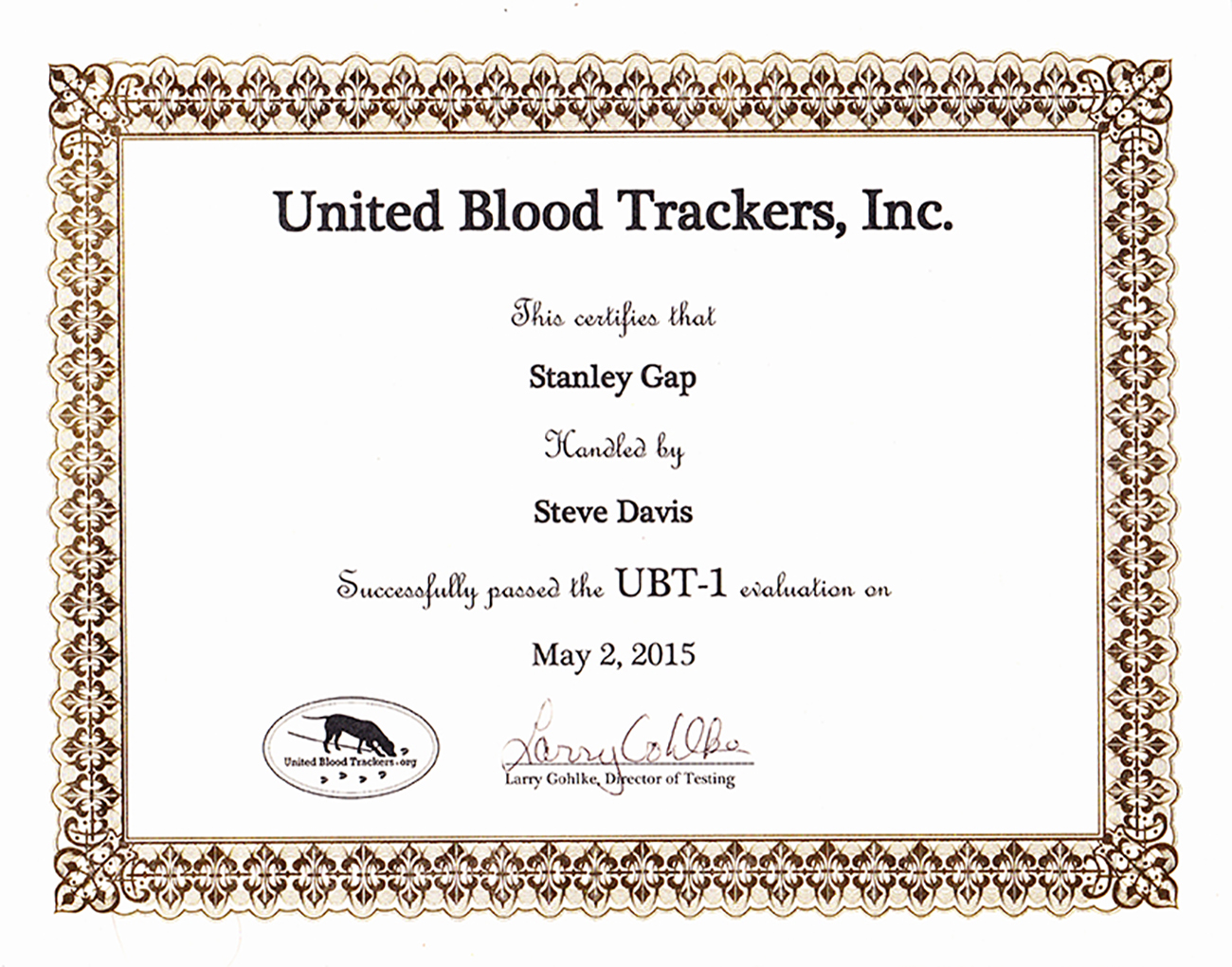 United Blood Tracker Certification Stanley Gap